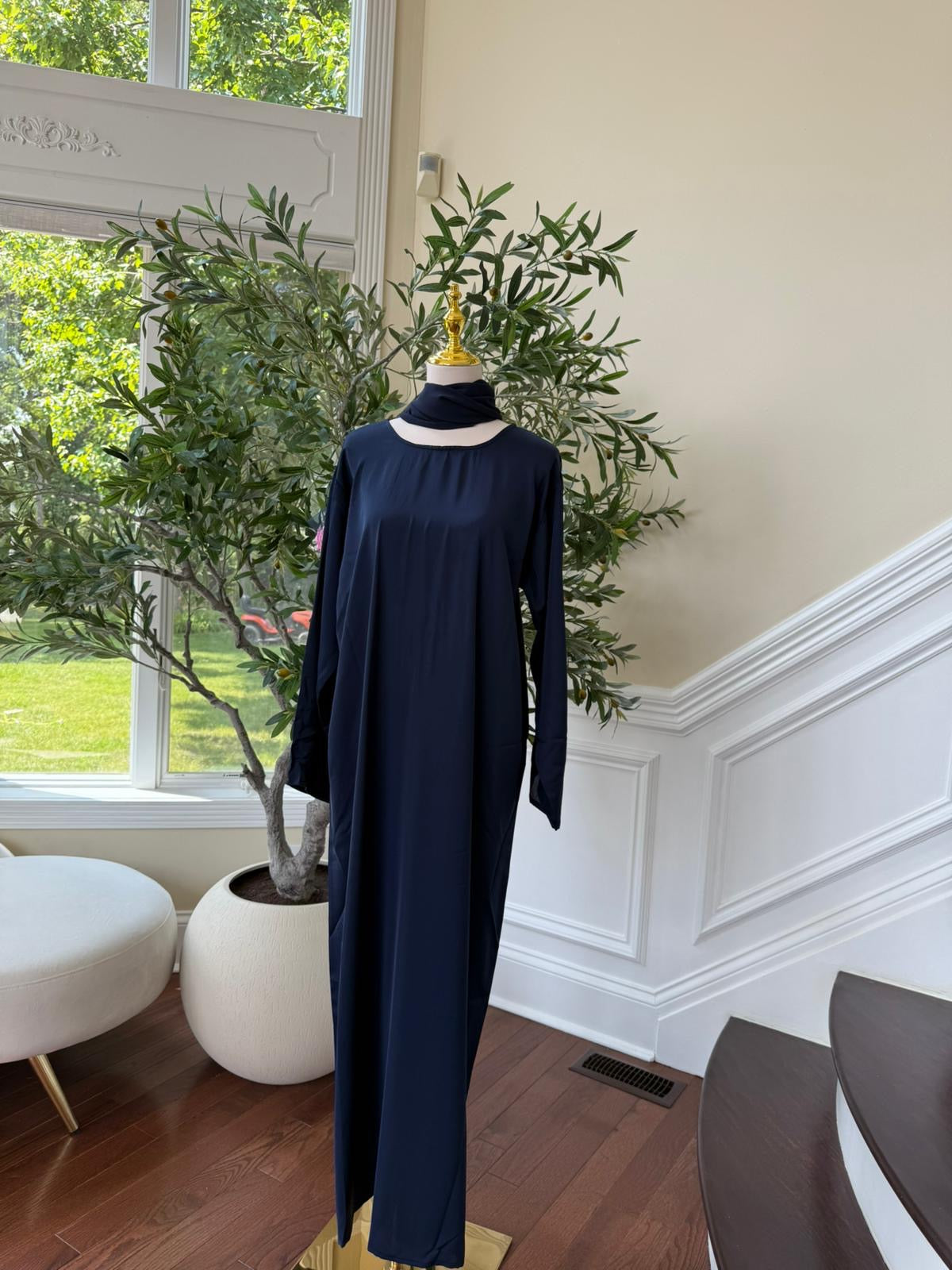 Celestial Blue Floral Abaya