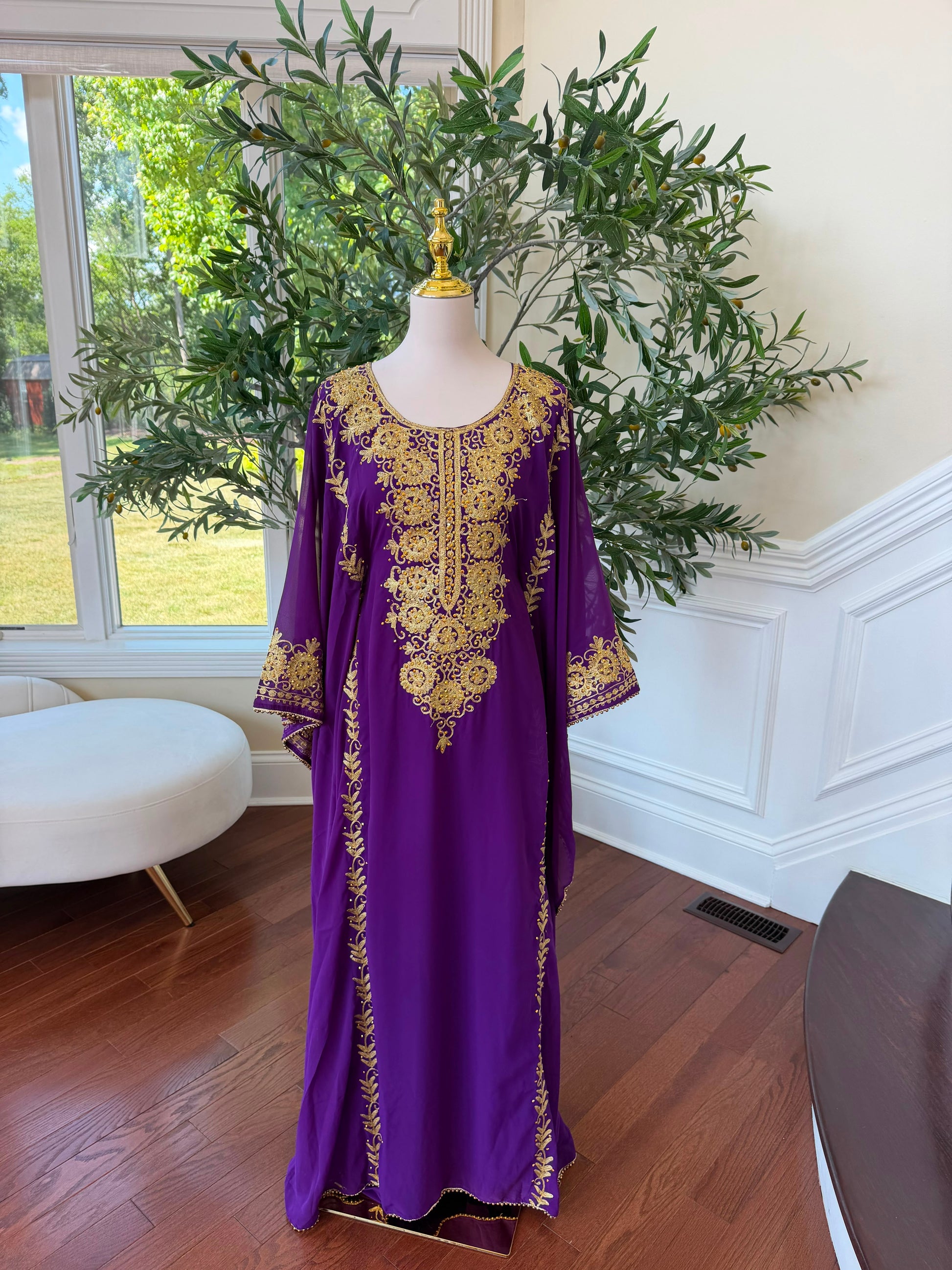 Purple Golden Elegance Dress