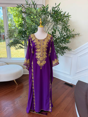 Purple Golden Elegance Dress