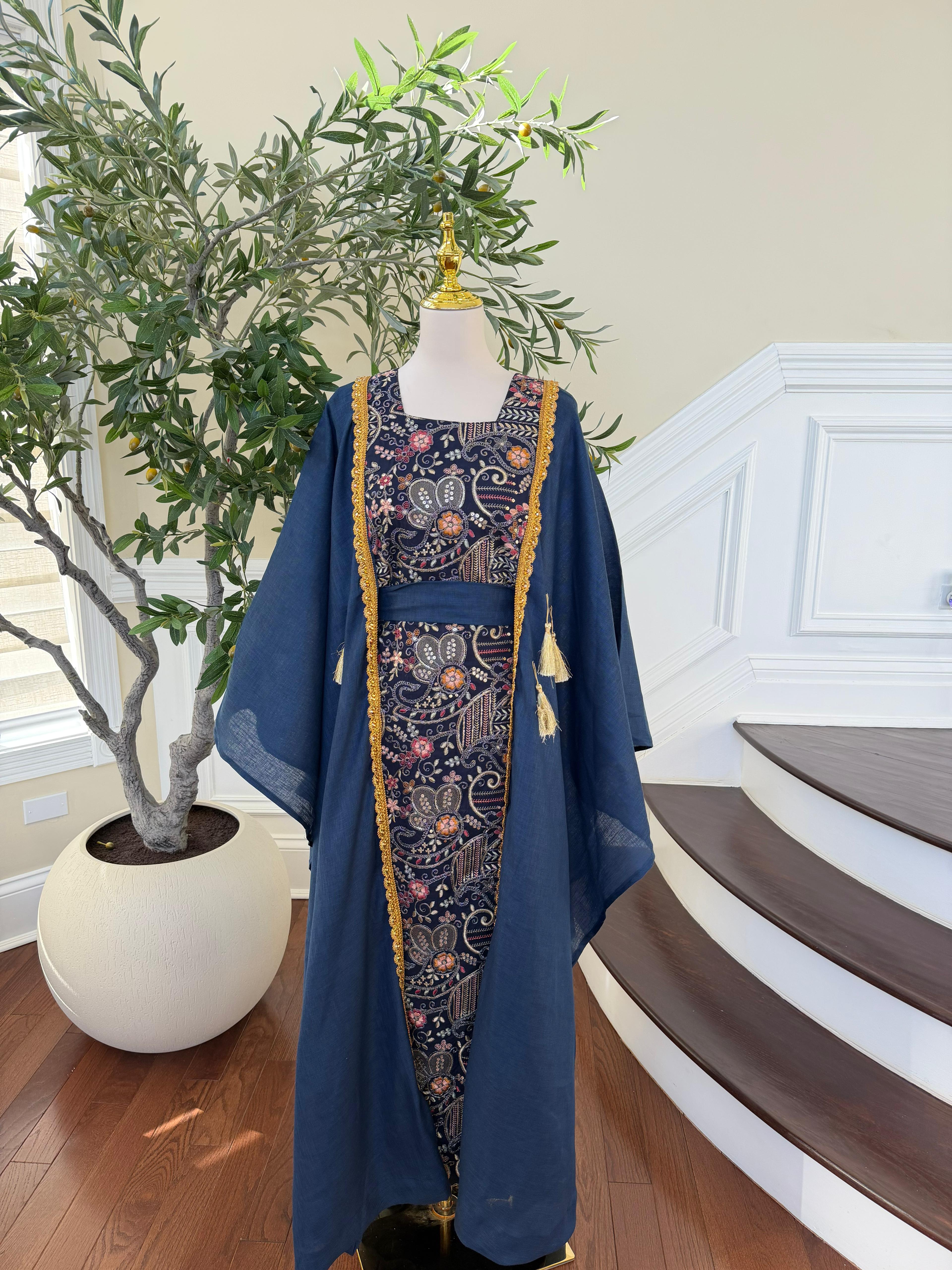 Celestial Blue Embroidery Dress