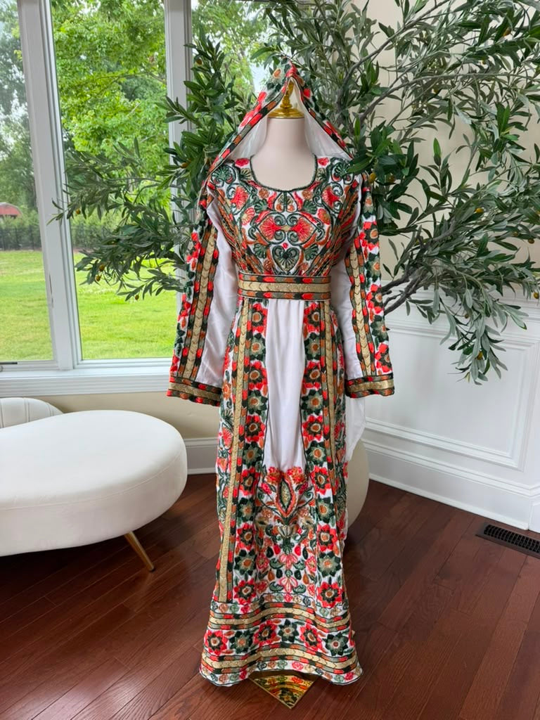 Velvet Embroidery Beaded Thobe