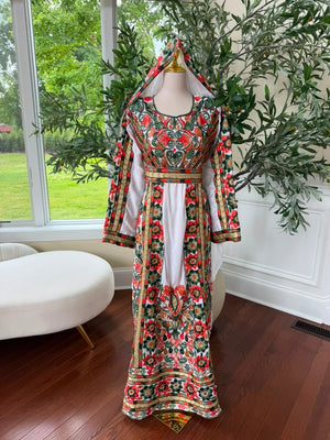 Velvet Embroidery Beaded Thobe