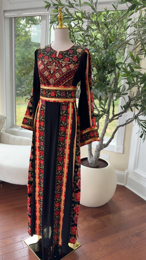 Embroidery Tatreez Black Thobe