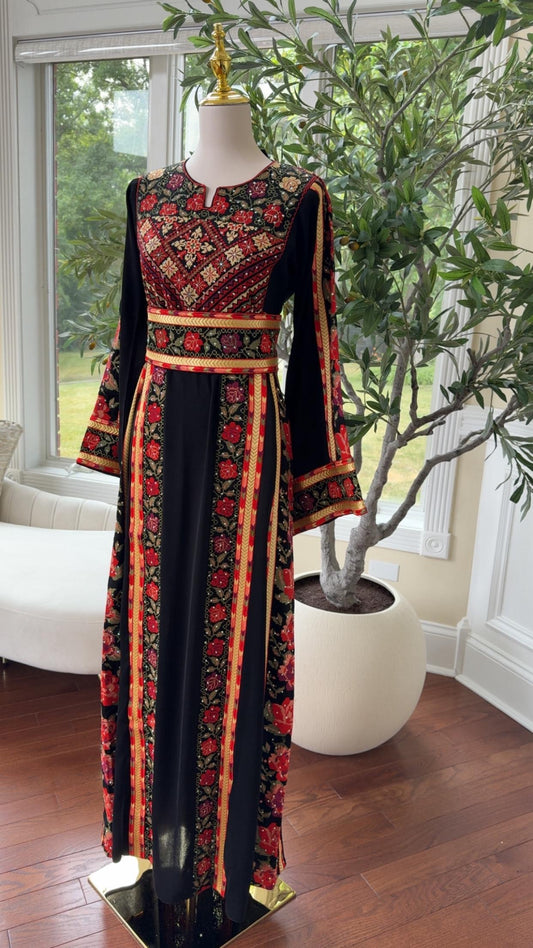 Embroidery Tatreez Black Thobe