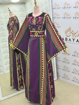 Traditional Embroidered Dress – Violet & Olive Palestinian Heritage