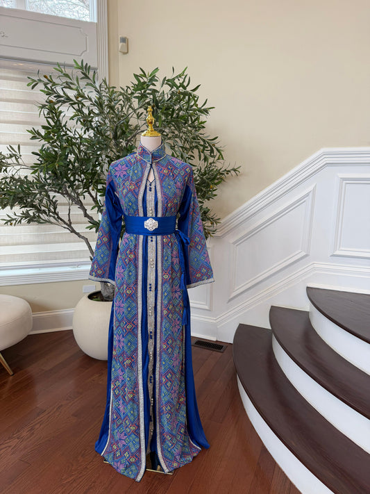 Embroidery Blue Royale Kuftan