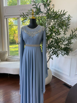 Luxury Baby Blue Kuftan
