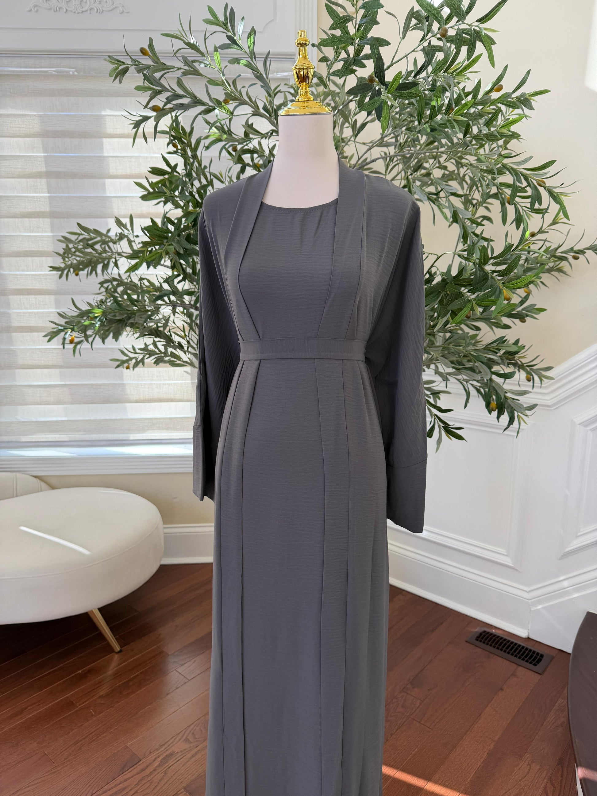 Elegant Two Piece Abaya Set