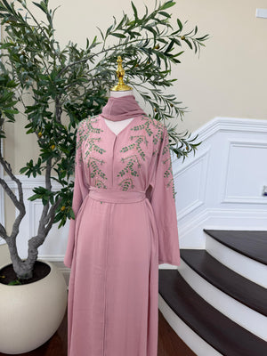 Pink Rose Elegance Abaya