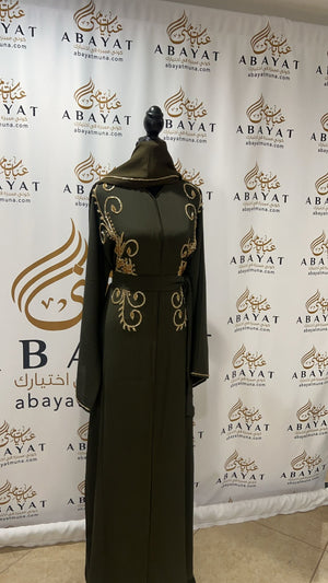 Green and Gold Abaya