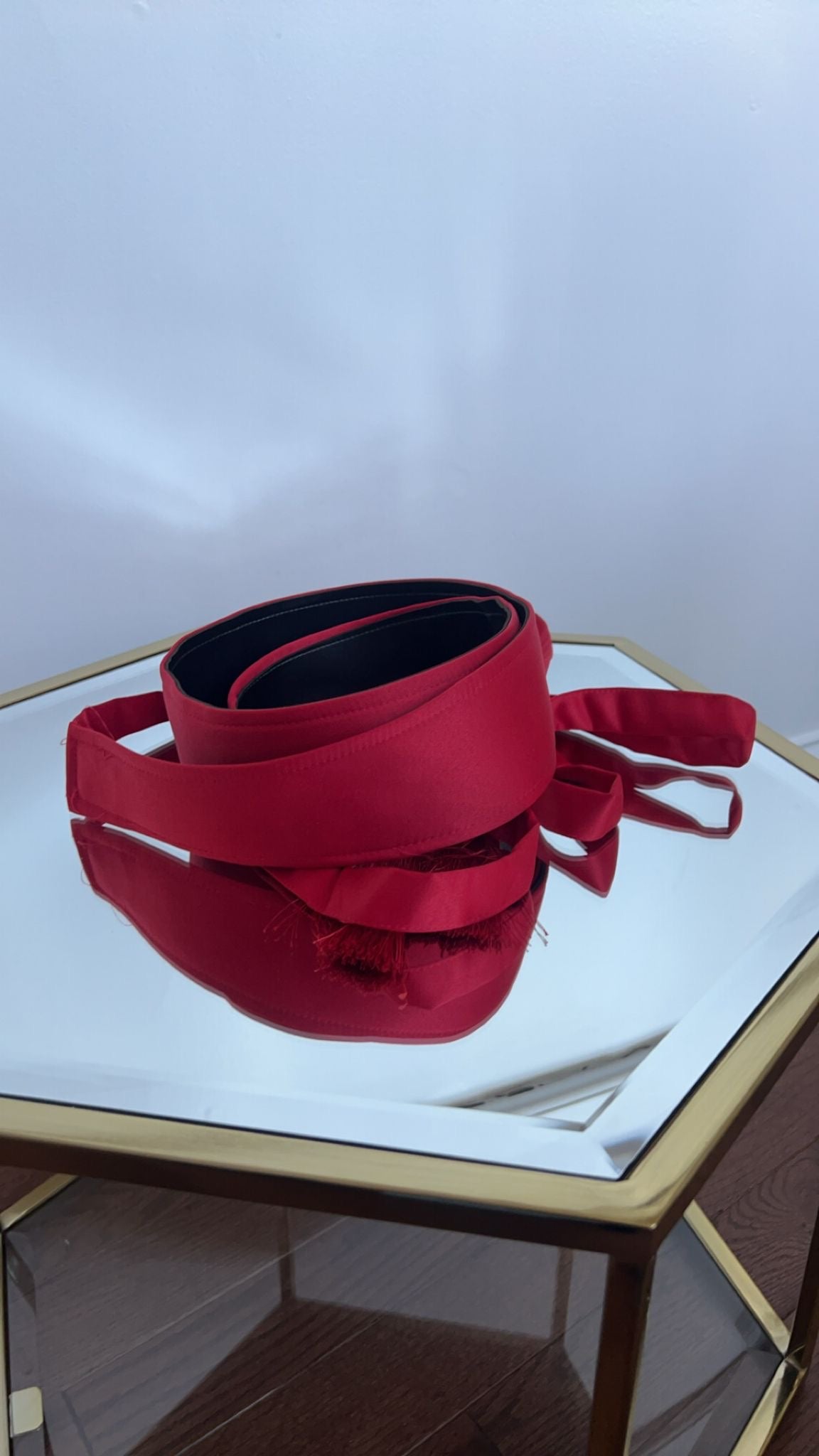 Red Cashmere Belt