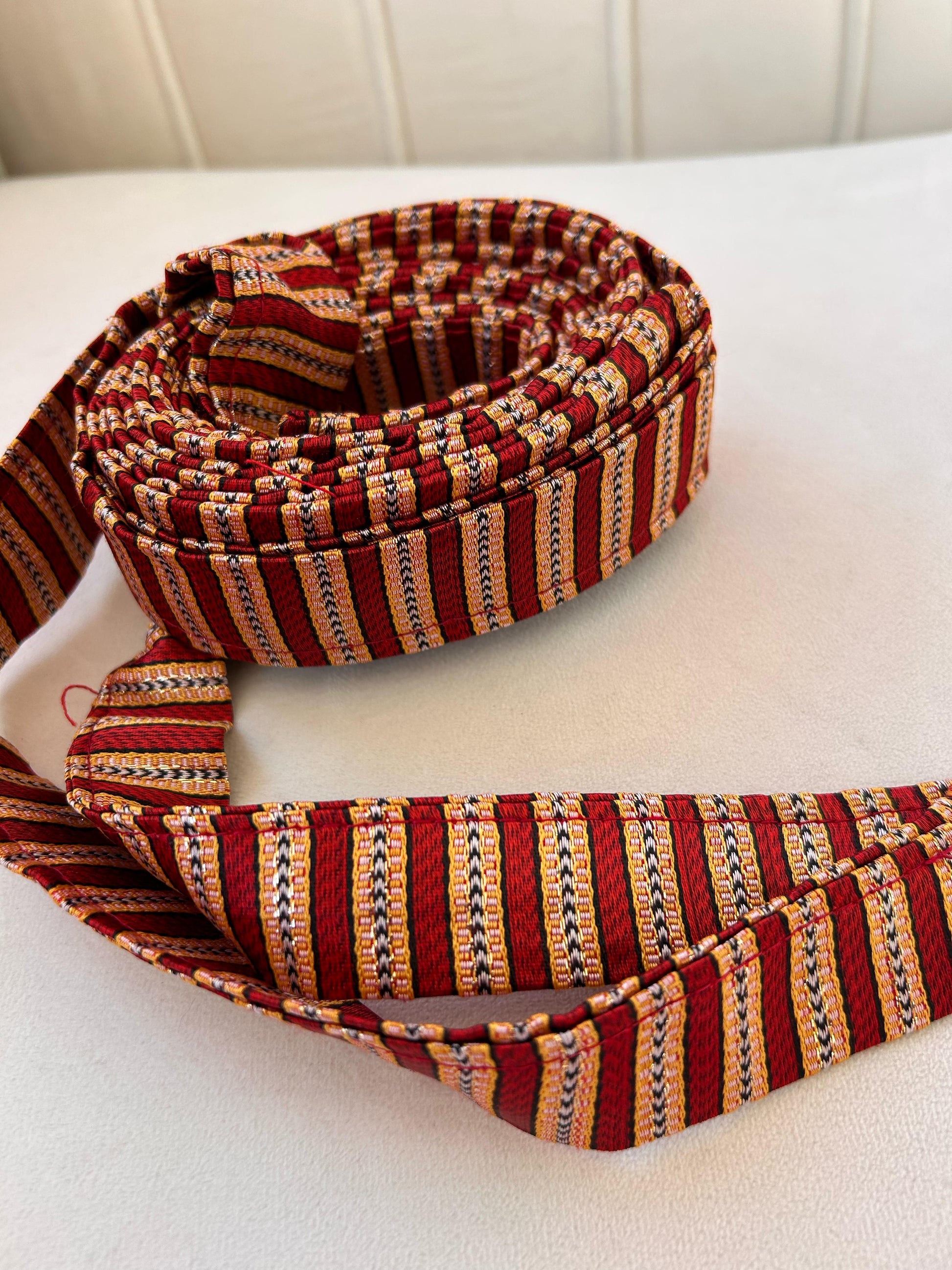 Gold & Red Siti Cashmere Belt