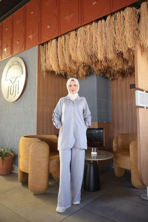 Elegant Two Piece Zipper Comfort Modest Wear