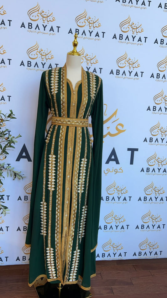 Golden Green Kuftan Elegance