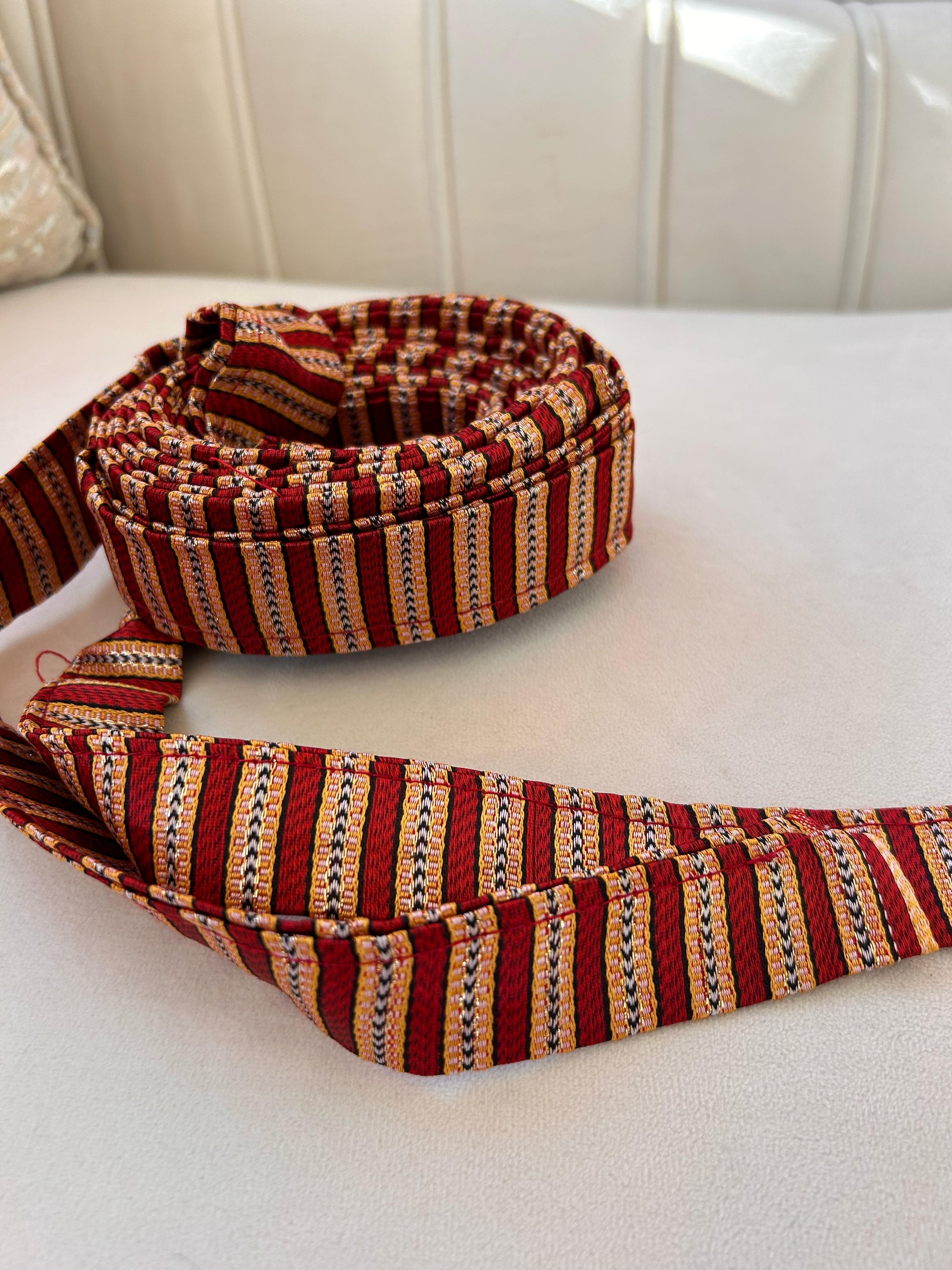 Gold & Red Siti Cashmere Belt