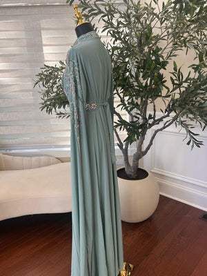 Mint Blue Rose Legacy Kuftan