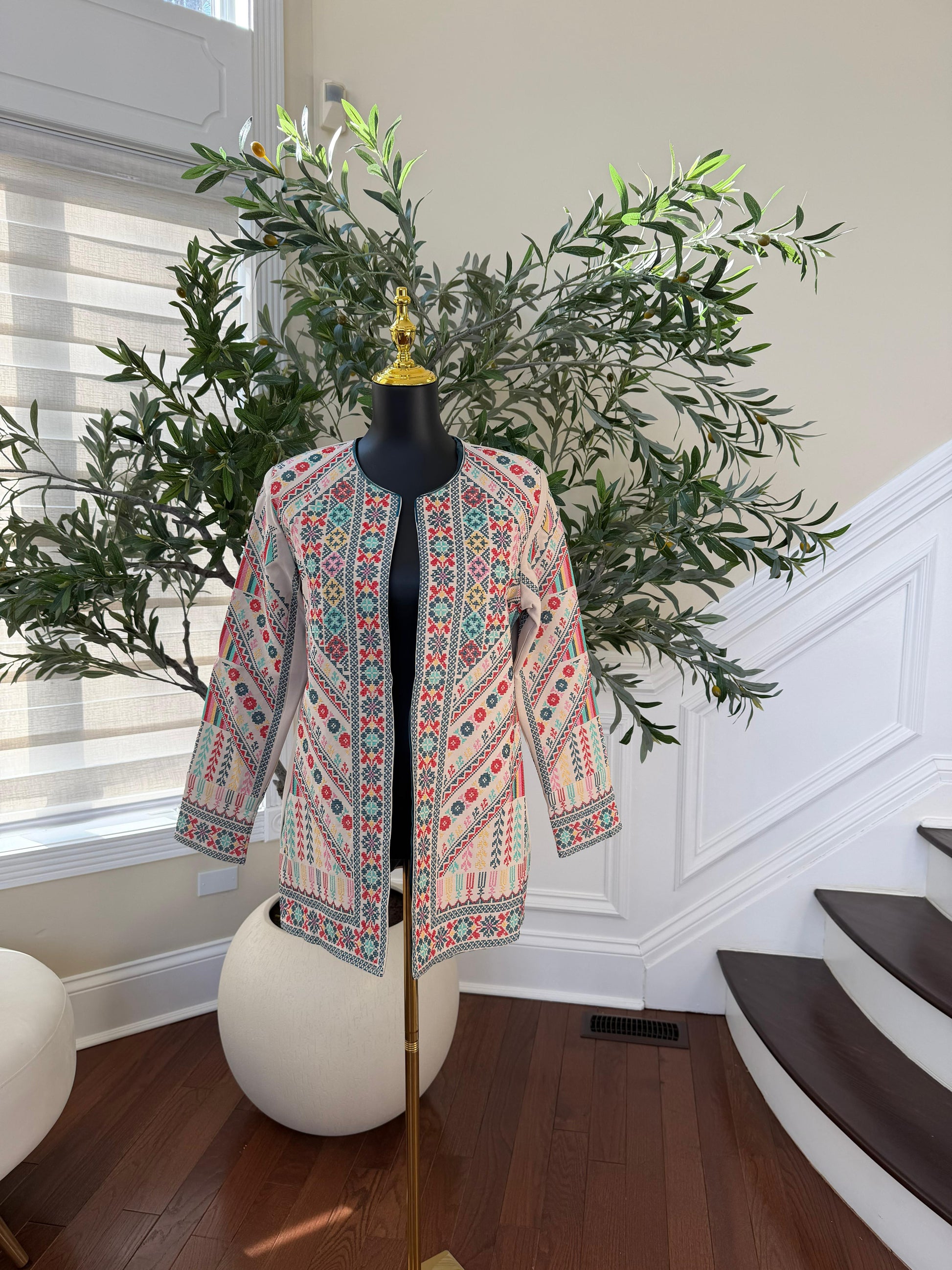 Cream Legacy Tatreez Jacket