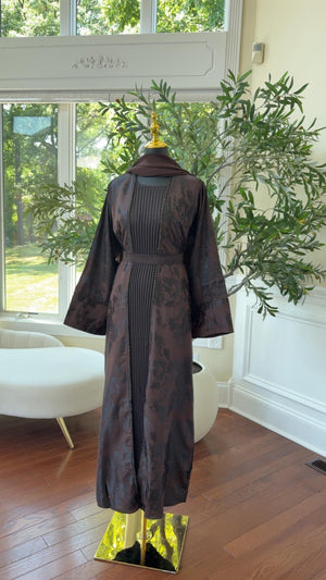 Mystic Midnight Purple Rose Abaya