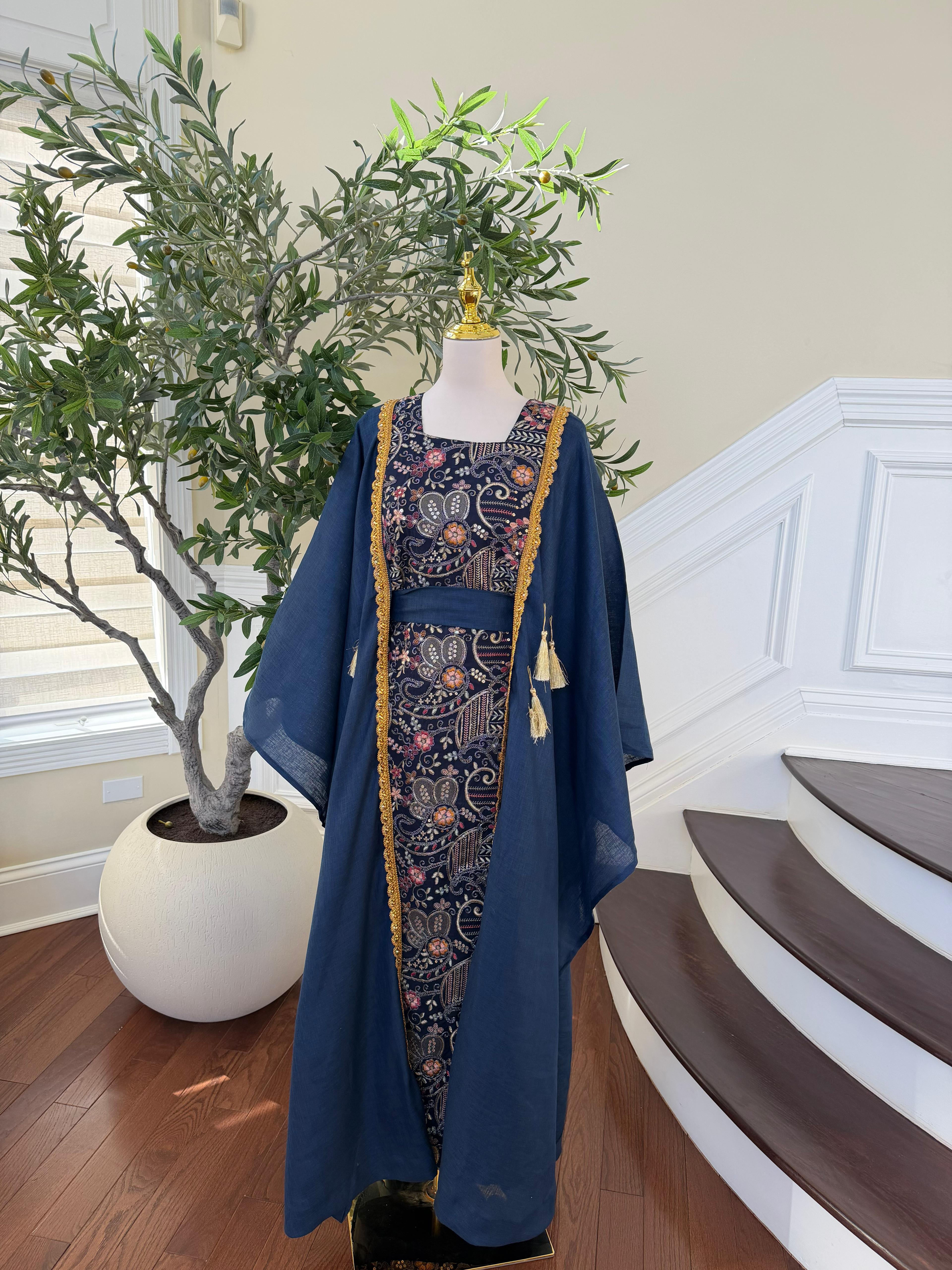 Celestial Blue Embroidery Dress