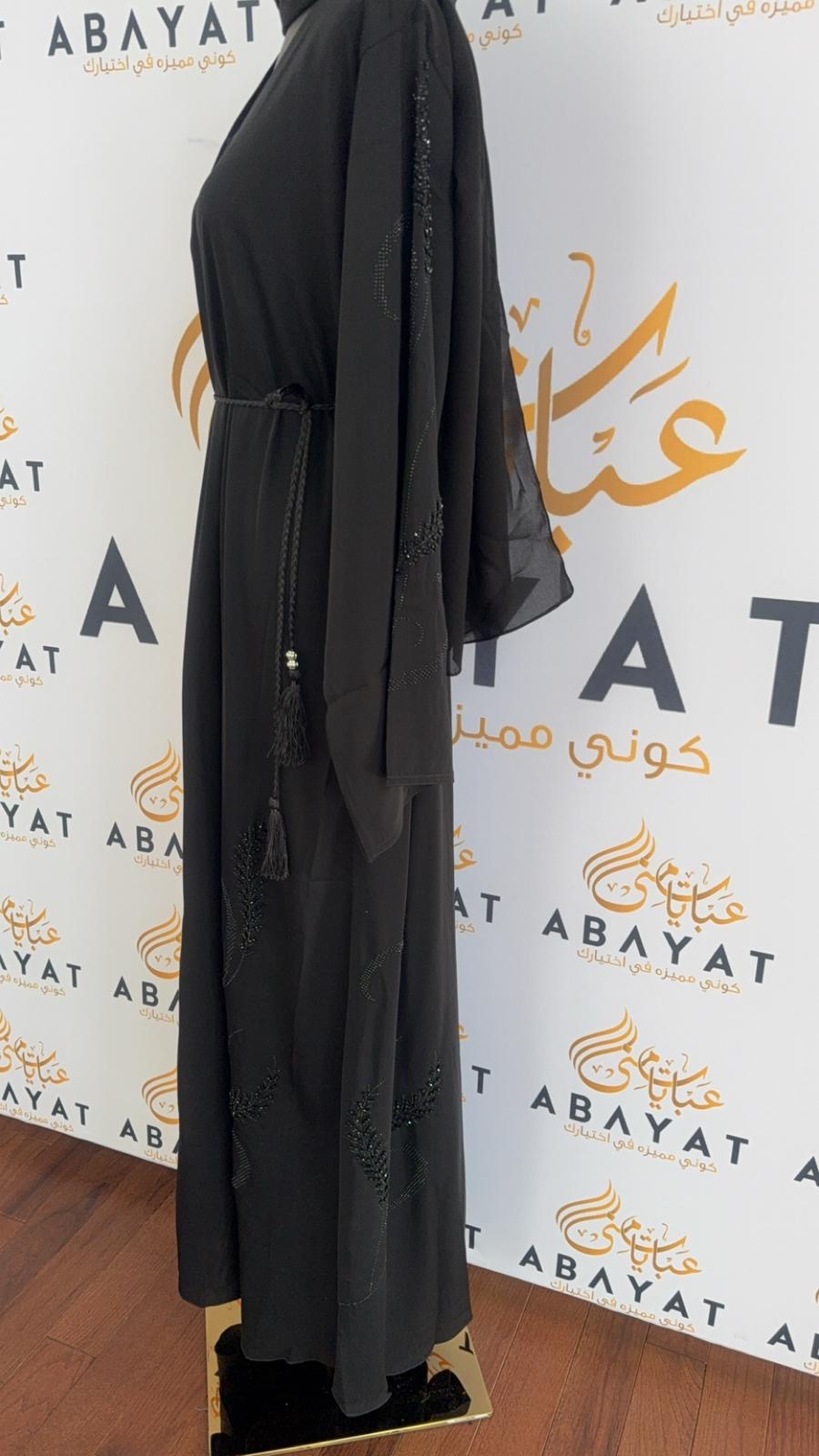 Black Charm Nada Fabric Abaya