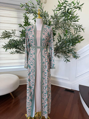 Mint Harmony Two-Piece Abaya