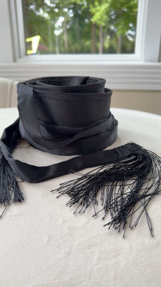 Black Satin Belt