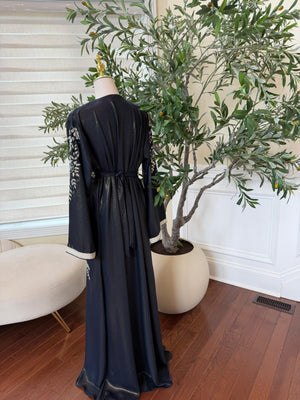 Blue Rose Beaded Royale Kuftan