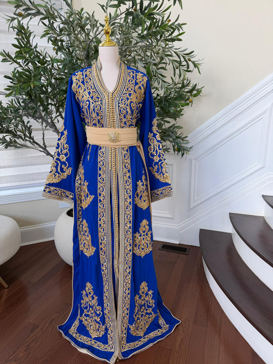 Blue Royal Elegance Beaded Kuftan