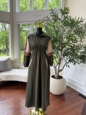 Green Modest Active Wear Abaya