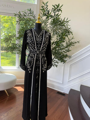 Black Two Piece Abaya Kuftan