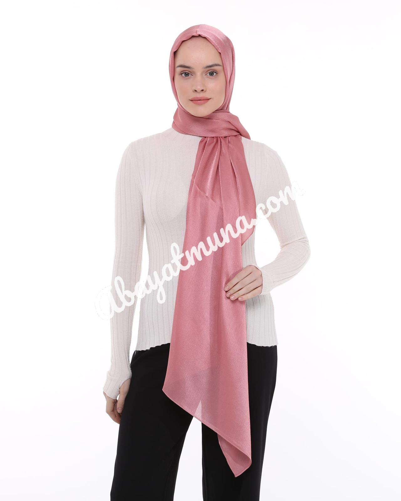 Pink Satin Hijab