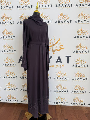 Royal Purple Floral Abaya