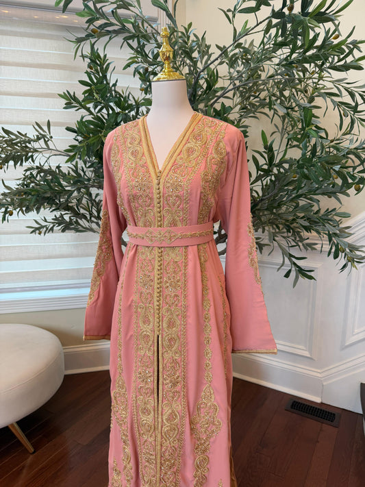 Peach Kuftan Elegance