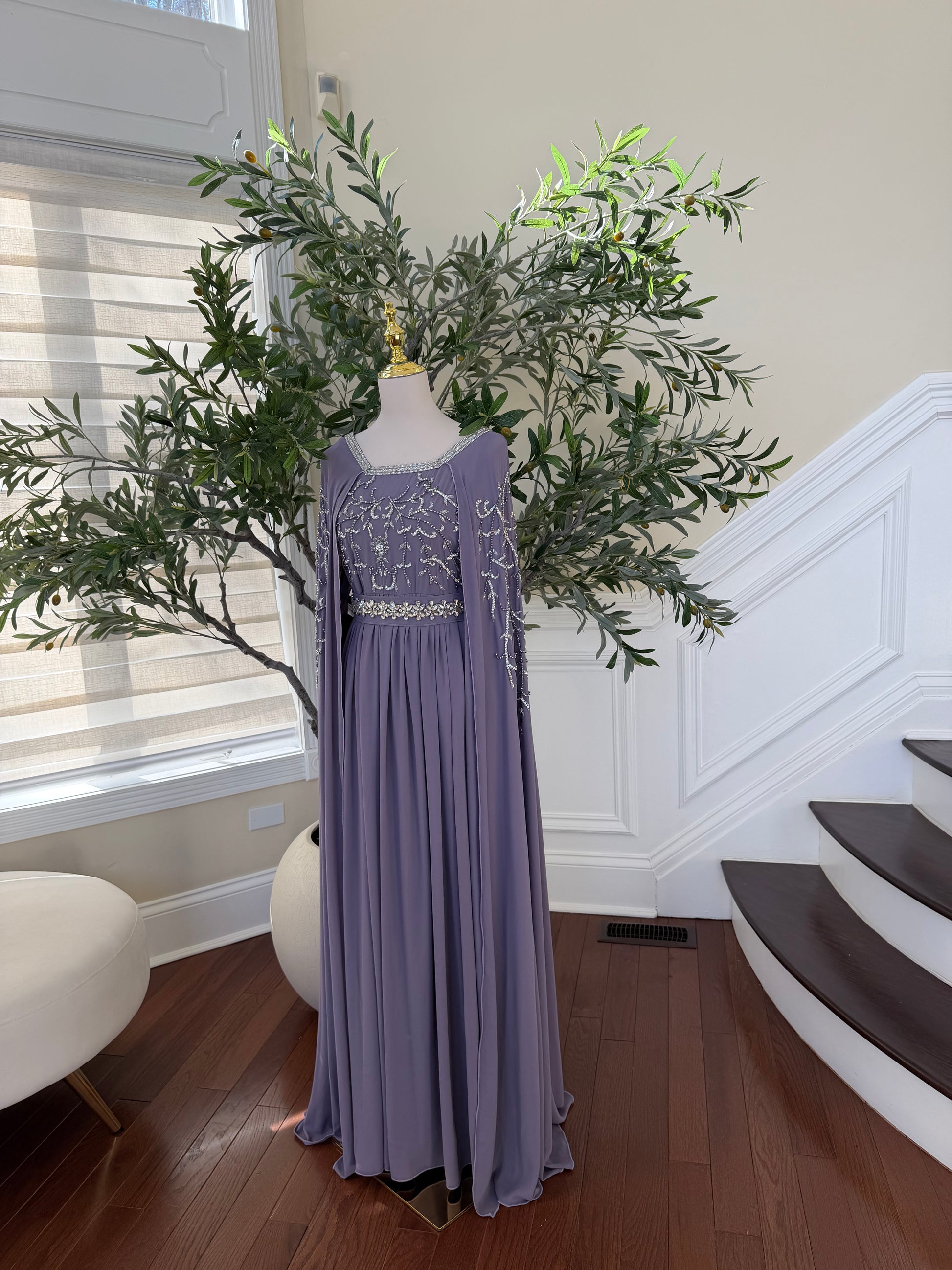 Lavender Drape Elegance Kuftan