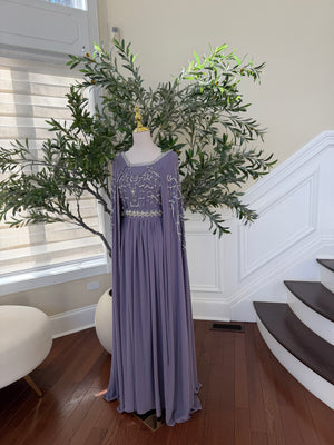 Lavender Drape Elegance Kuftan