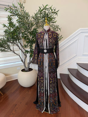 Black Embroidery Royale Kuftan