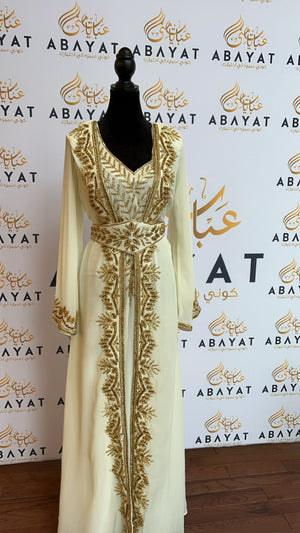 The White and Gold Kuftan of Elegance #8097705