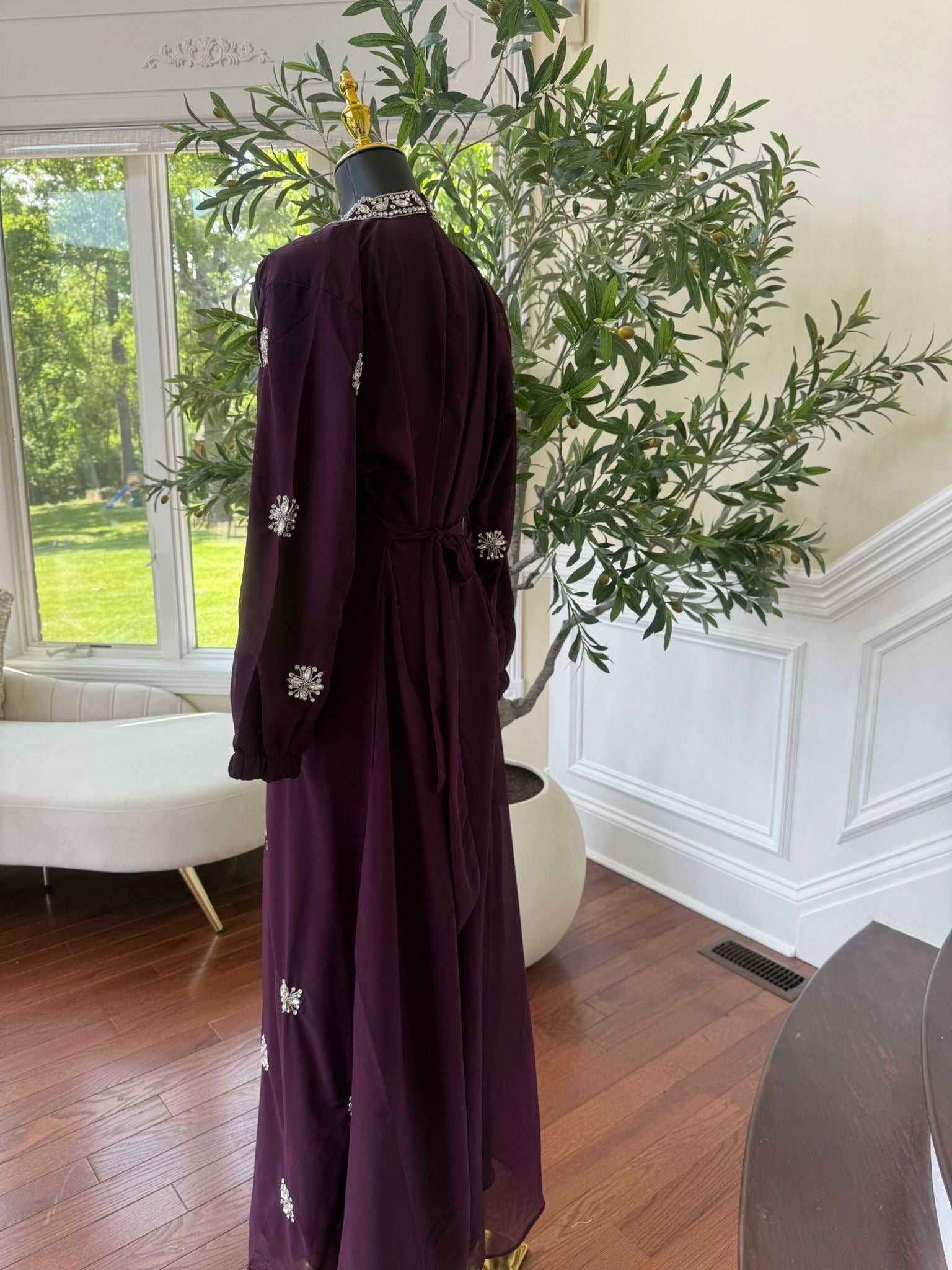 Blackberry Glimmer Maxi Dress
