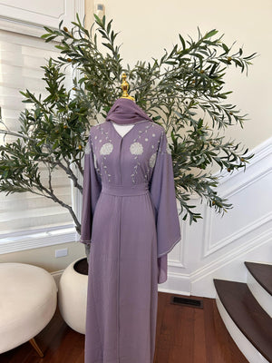Lavender Charm Luxe Abaya