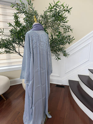 Blue Spark Crystal Abaya
