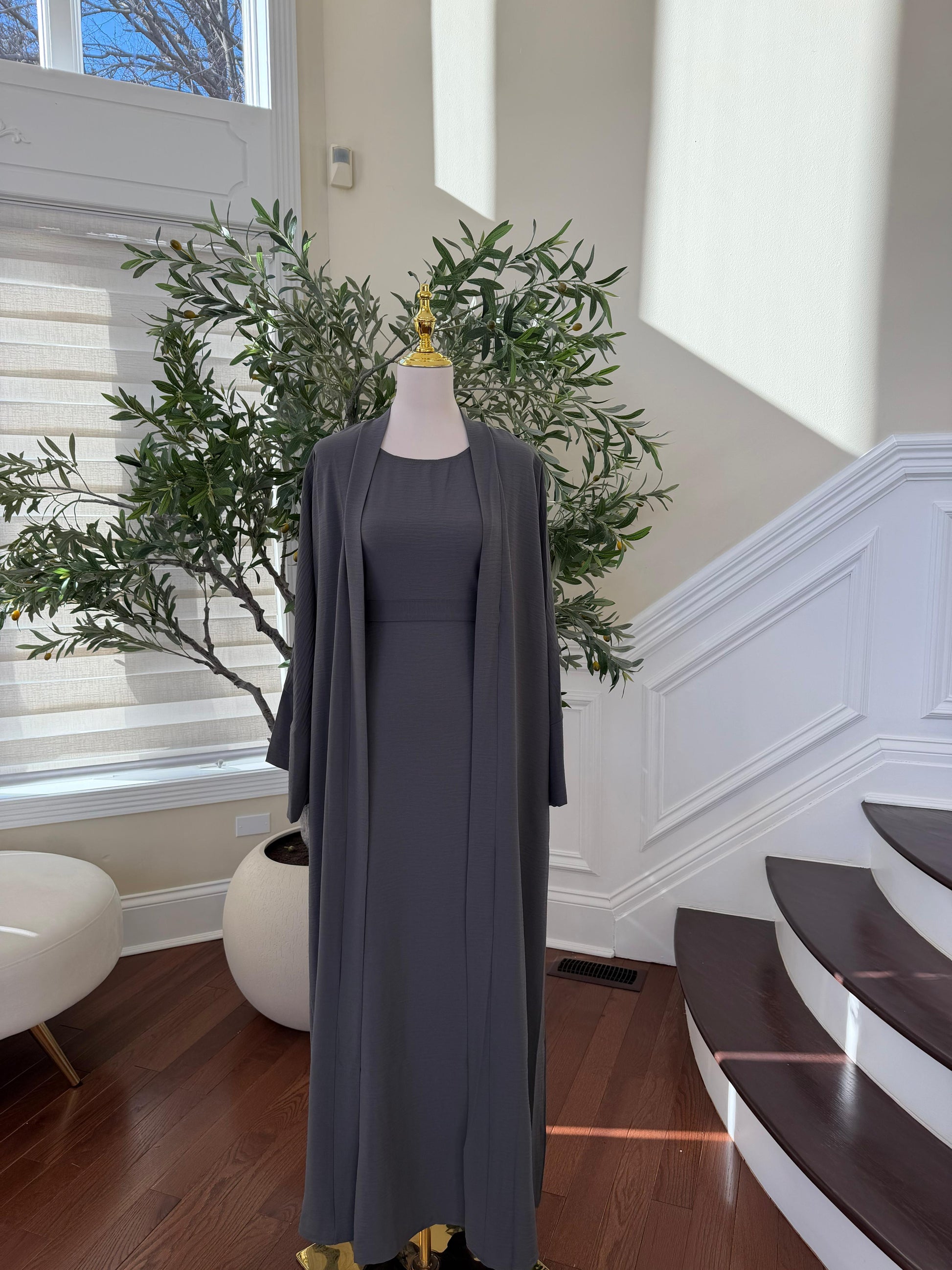 Elegant Two Piece Abaya Set