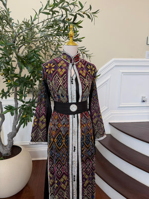 Black Embroidery Royale Kuftan