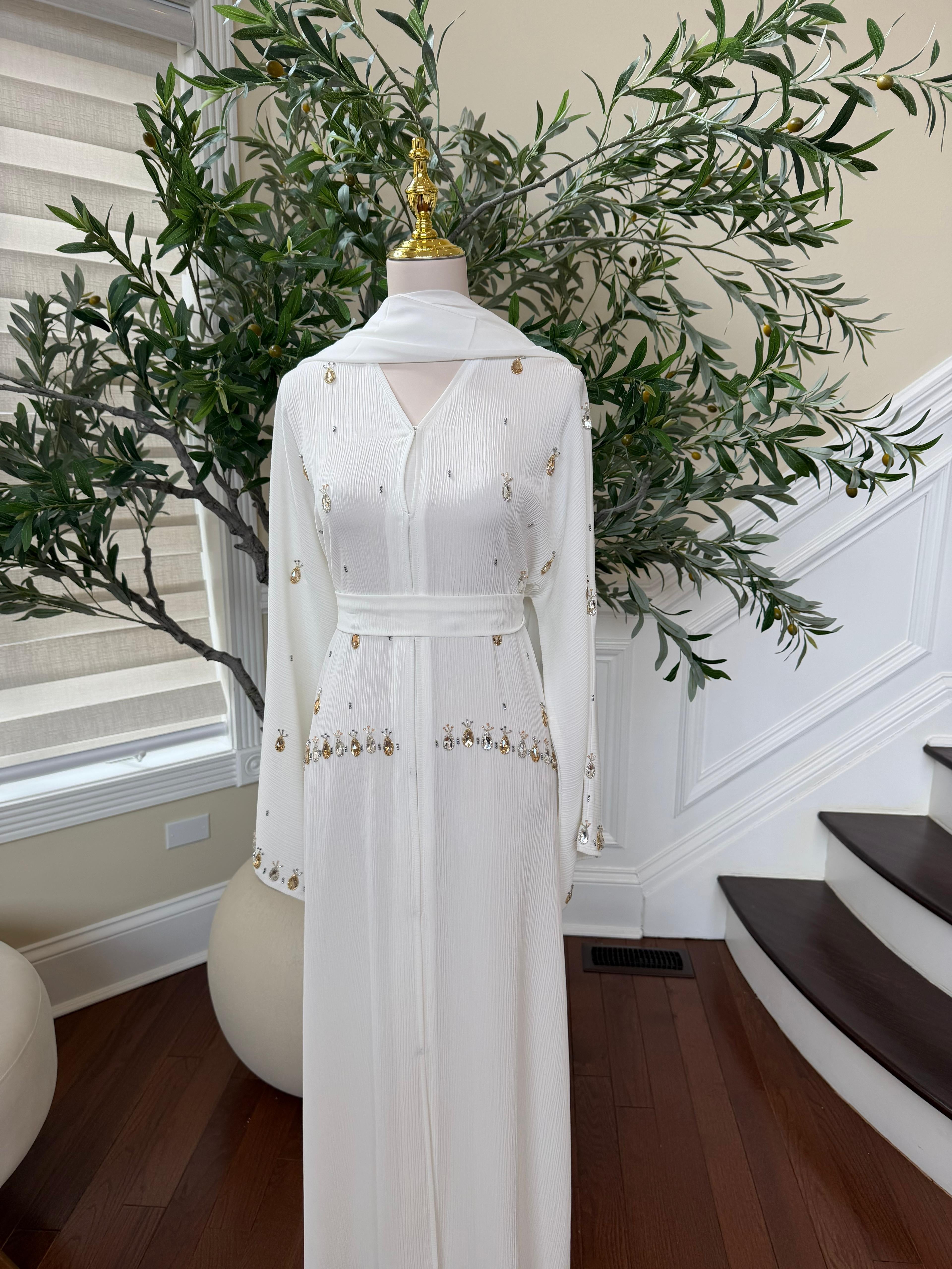 White Charm Essence Abaya