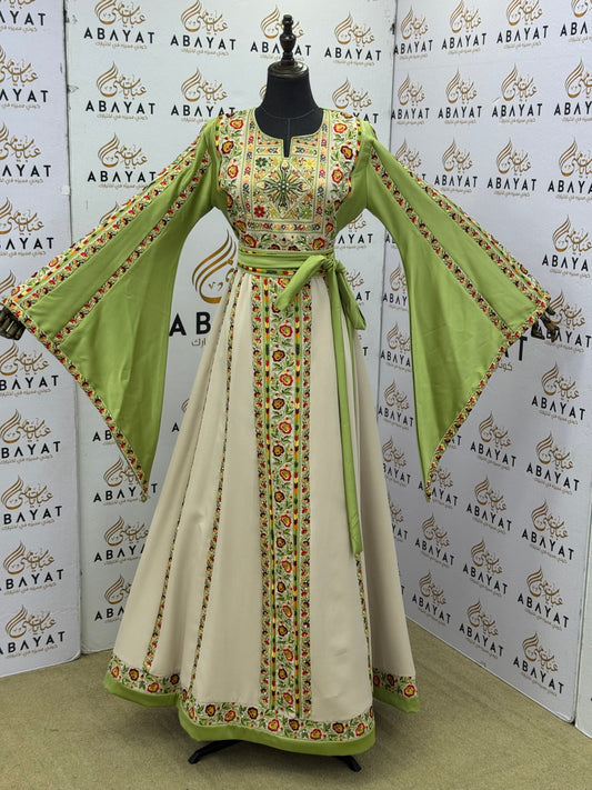 Olive Blossom Palestinian Embroidered Thob