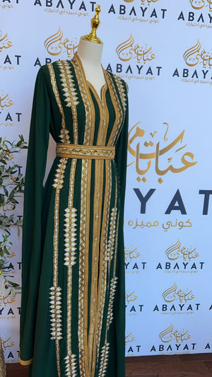 Golden Green Kuftan Elegance