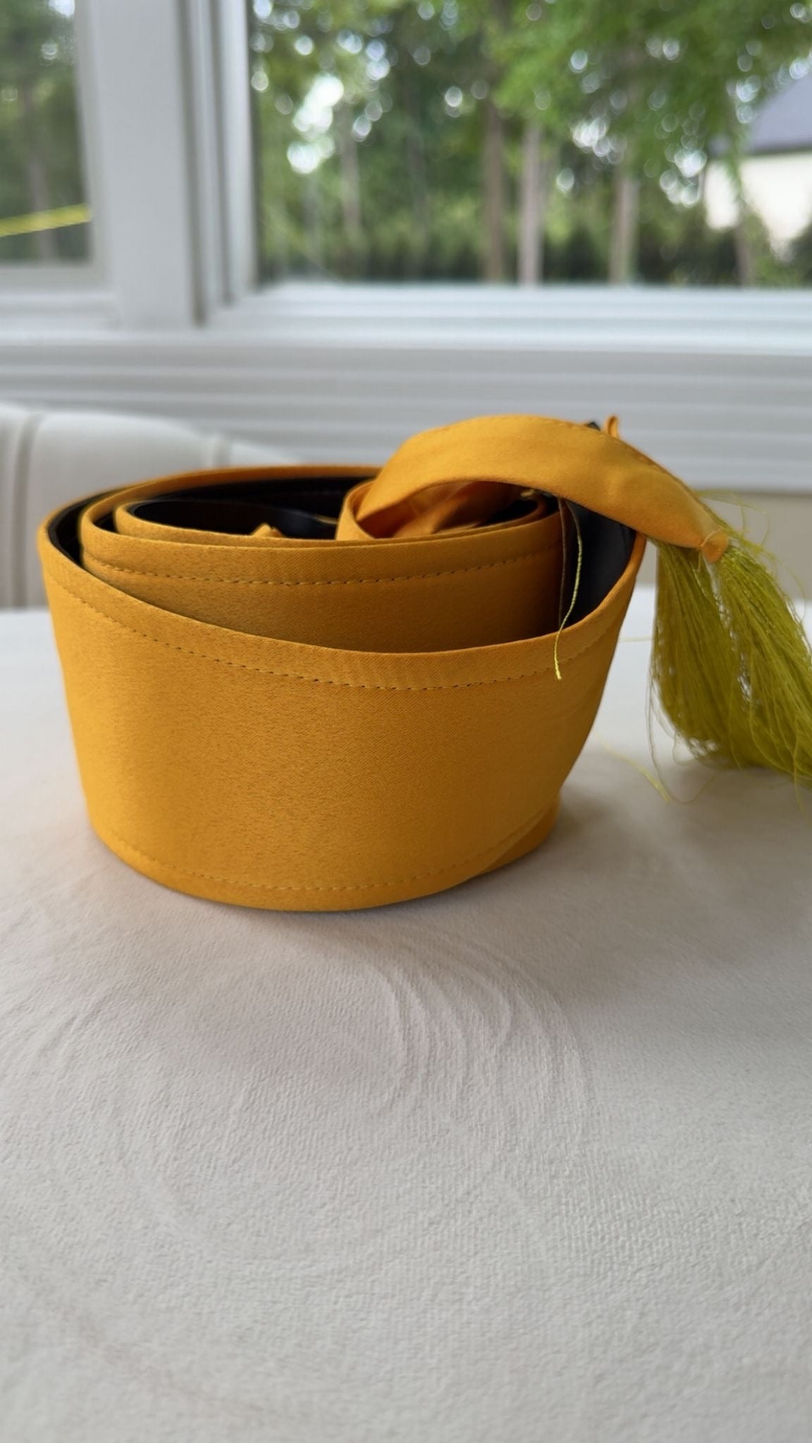 Yellow Satin Belt