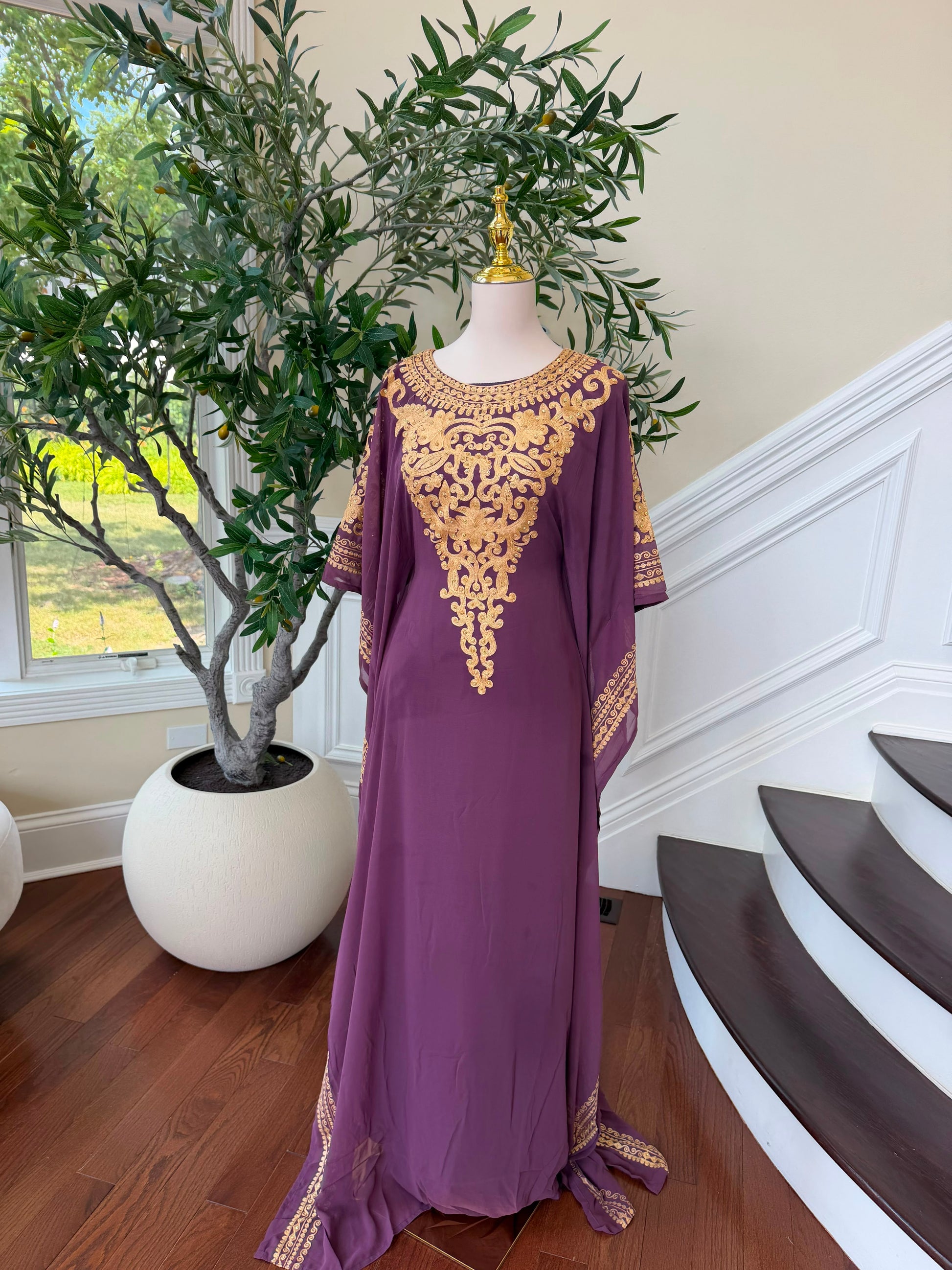 Purple Rose Golden Dress