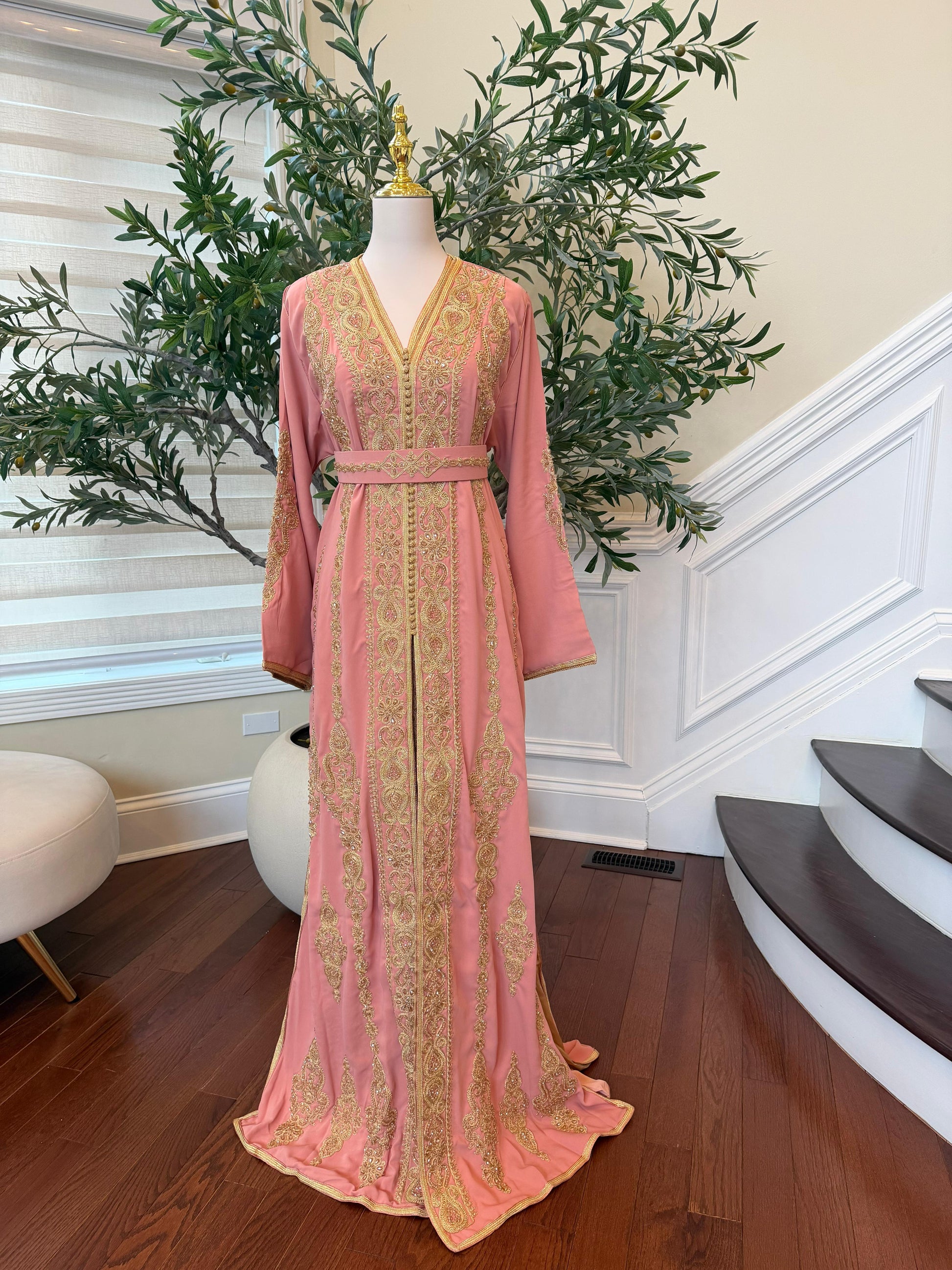 Peach Kuftan Elegance