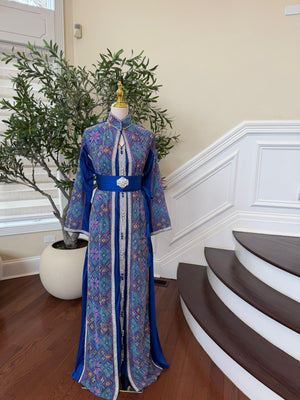 Embroidery Blue Royale Kuftan