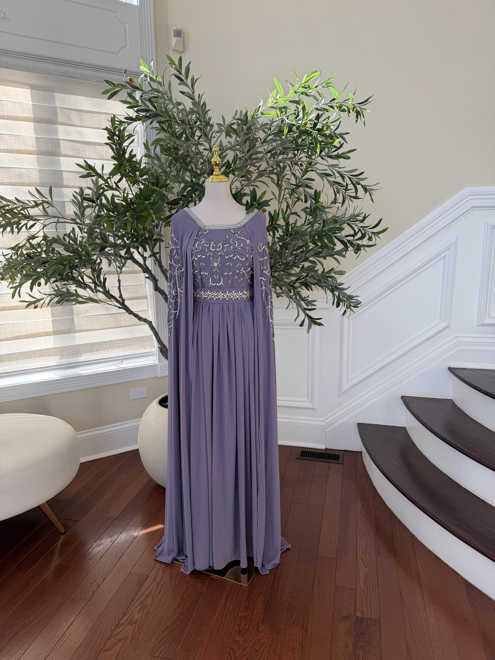 Lavender Drape Elegance Kuftan